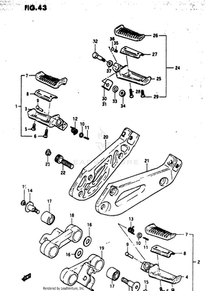 Footrest (model D) Schematic
