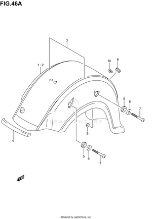 Rear Fender (model K2) Schematic