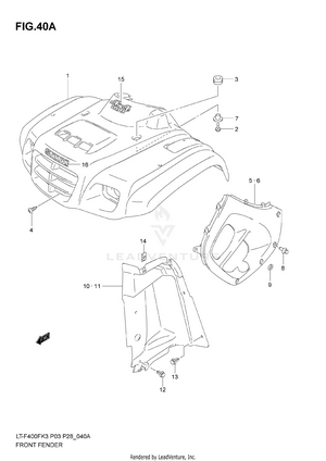 Front Fender (model K4) Schematic