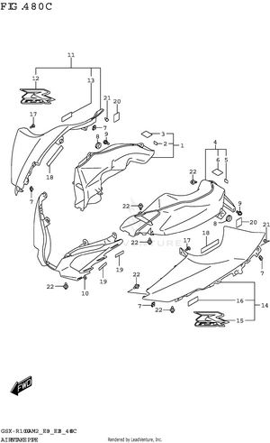 Air Intake Pipe (gsx-r1000rza) Schematic