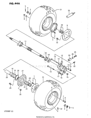 Rear Wheel (model J/k) Schematic