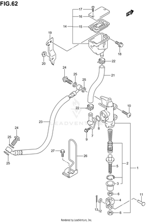 Rear Master Cylinder (sv1000sk3) Schematic