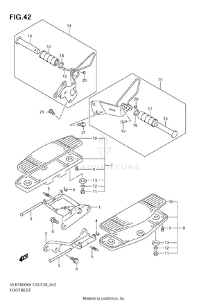 Footrest (vlr1800k8/tk8/k9) Schematic