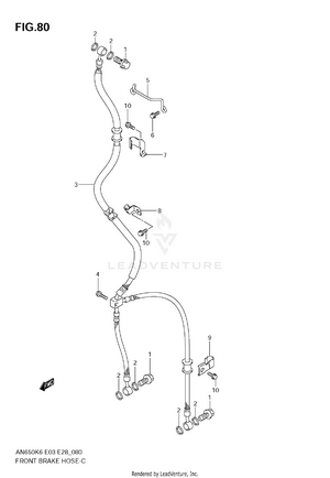 Front Brake Hose (an650k6/k7/k8/k9) Schematic