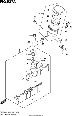 Front Master Cylinder Schematic