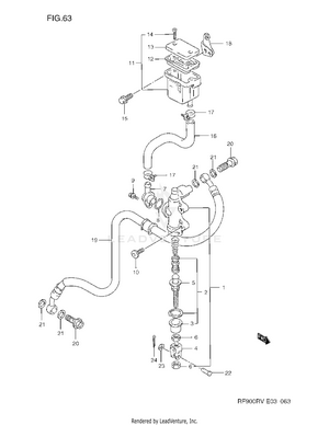 Rear Master Cylinder Schematic