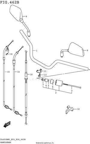Handlebar (dl650xam2 E03) Schematic
