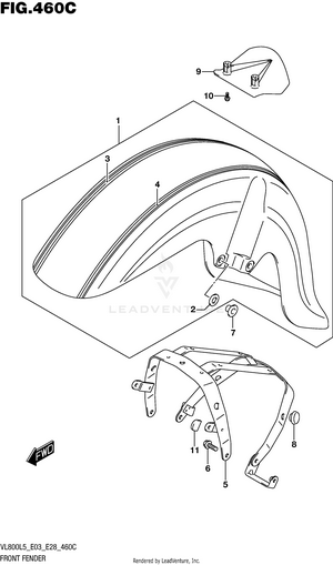 Front Fender (vl800tl5 E03) Schematic
