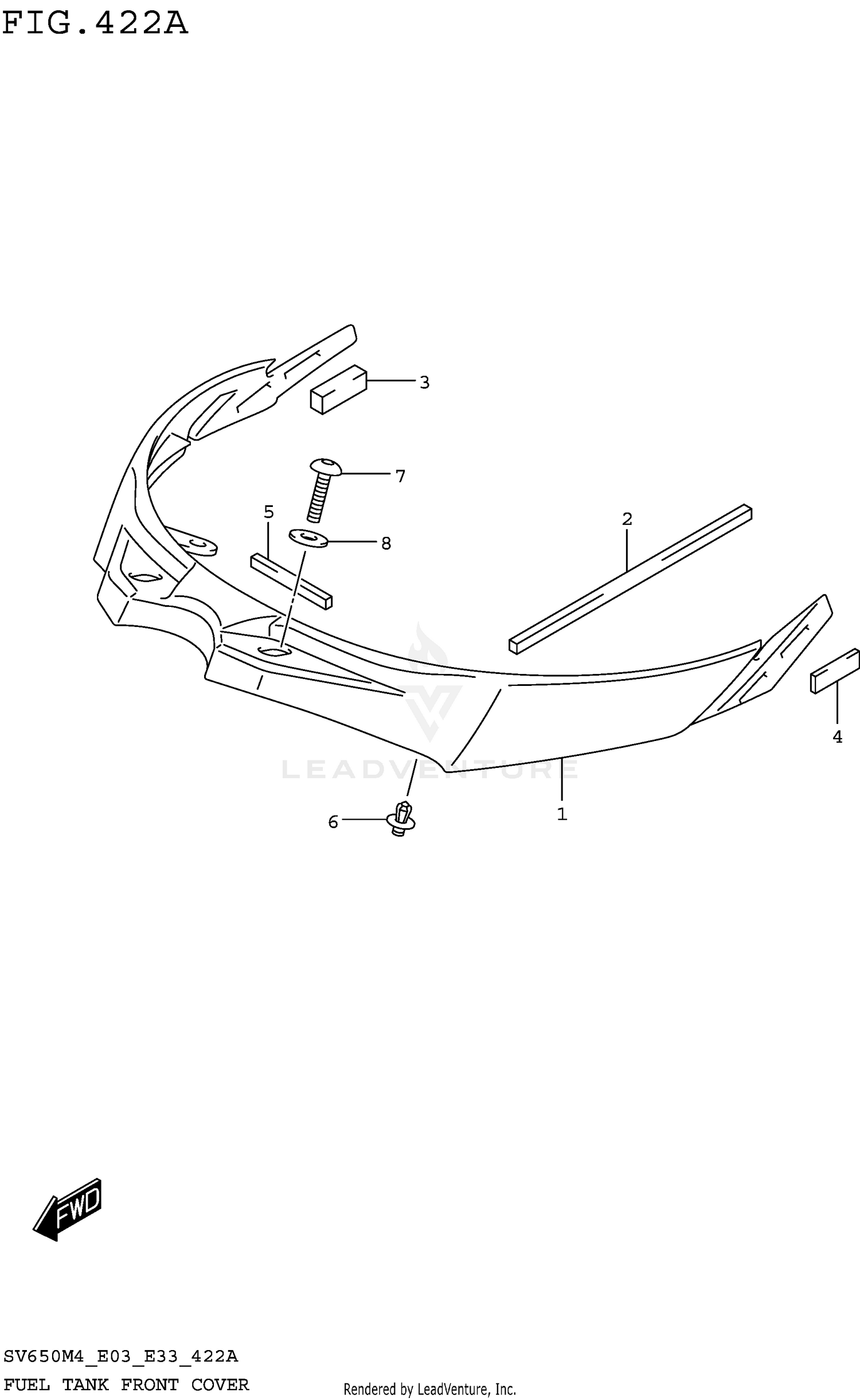 FUEL TANK FRONT COVER (SV650M4 E03)