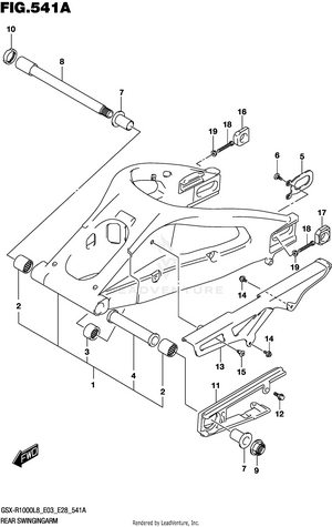 Rear Swingingarm Schematic