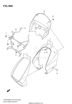 Headlamp Cover (vzr1800zk7/zk8) Schematic