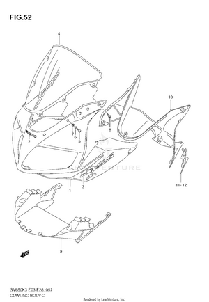 Cowling Body (sv650sk3) Schematic