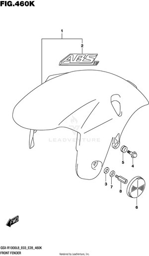 Front Fender (gsx-r1000rzl8 E28) Schematic