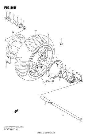 Rear Wheel (an650ak8/ak9) Schematic