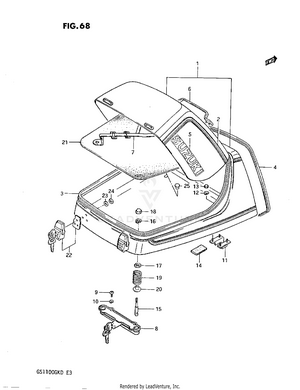 Travel Trunk (gs1100gk2/gkd) Schematic