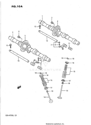 Cam Shaft - Valve (model L) Schematic