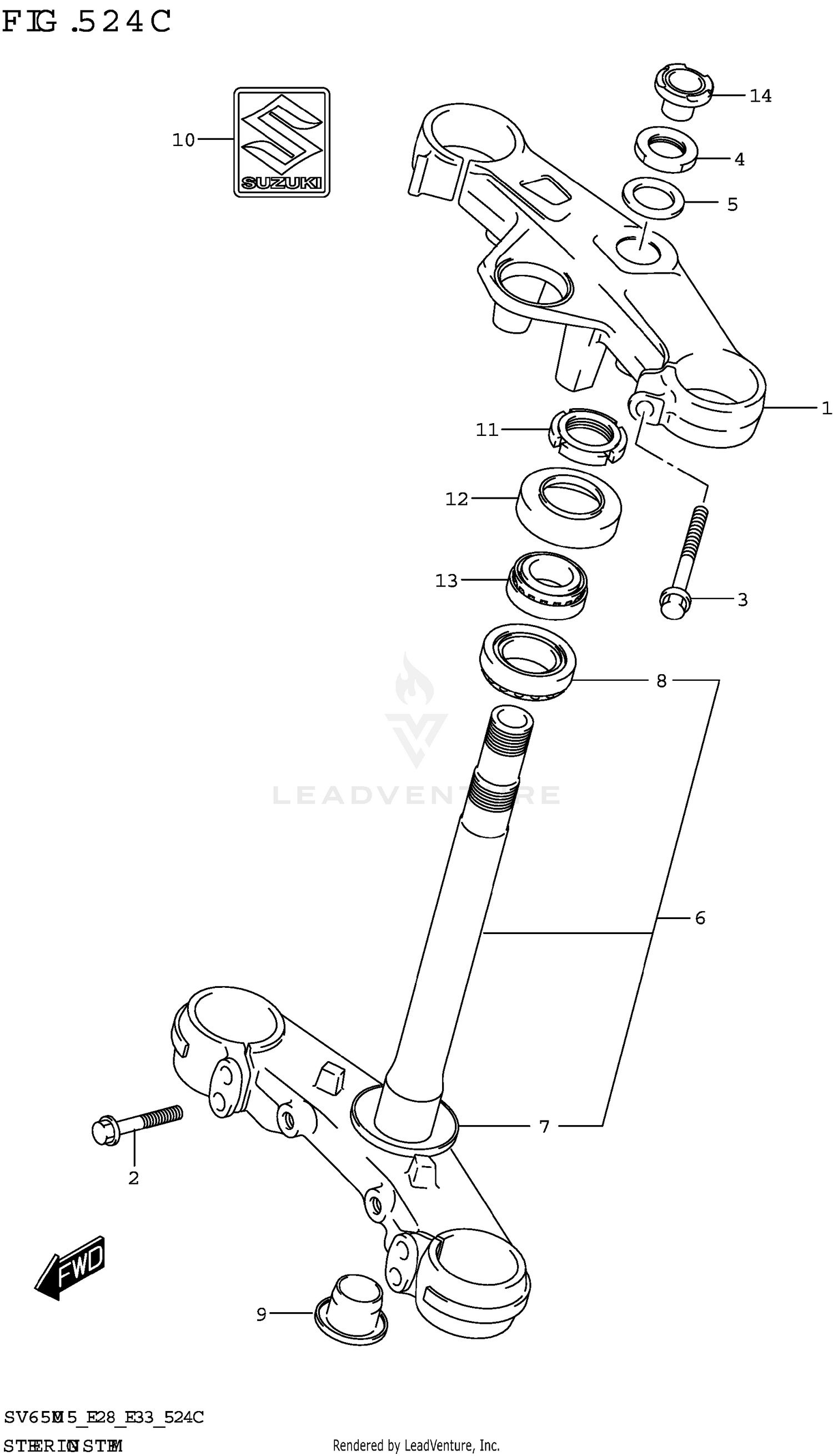 STEERING STEM (SV650XA:(E28))