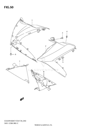 Side Cowling (model K7) Schematic