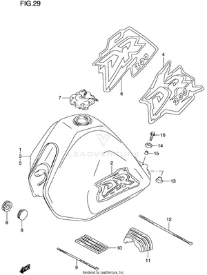 Fuel Tank (model T/v/w) Schematic