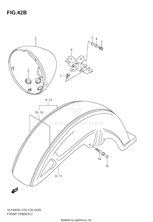 Front Fender (model K8) Schematic