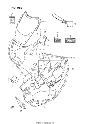 Cowling Body (model P) Schematic
