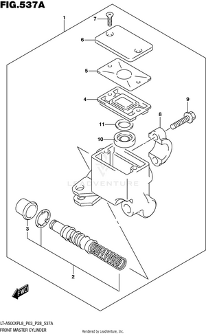Front Master Cylinder Schematic