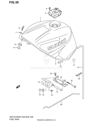 Fuel Tank (model K1) Schematic
