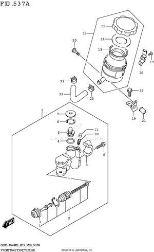 Front Master Cylinder Schematic