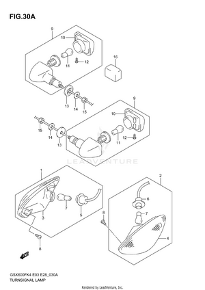 Turnsignal Lamp (model K6) Schematic