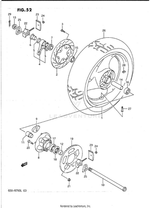 Rear Wheel (model J/k) Schematic
