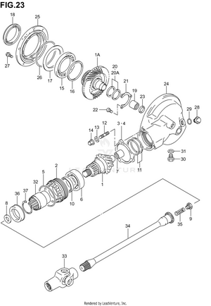 Propeller Shaft - Final Drive Gear Schematic