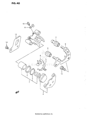 Rear Calipers (l/m/n/p/r) Schematic