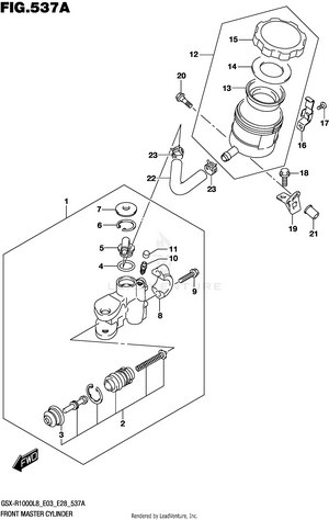 Front Master Cylinder Schematic