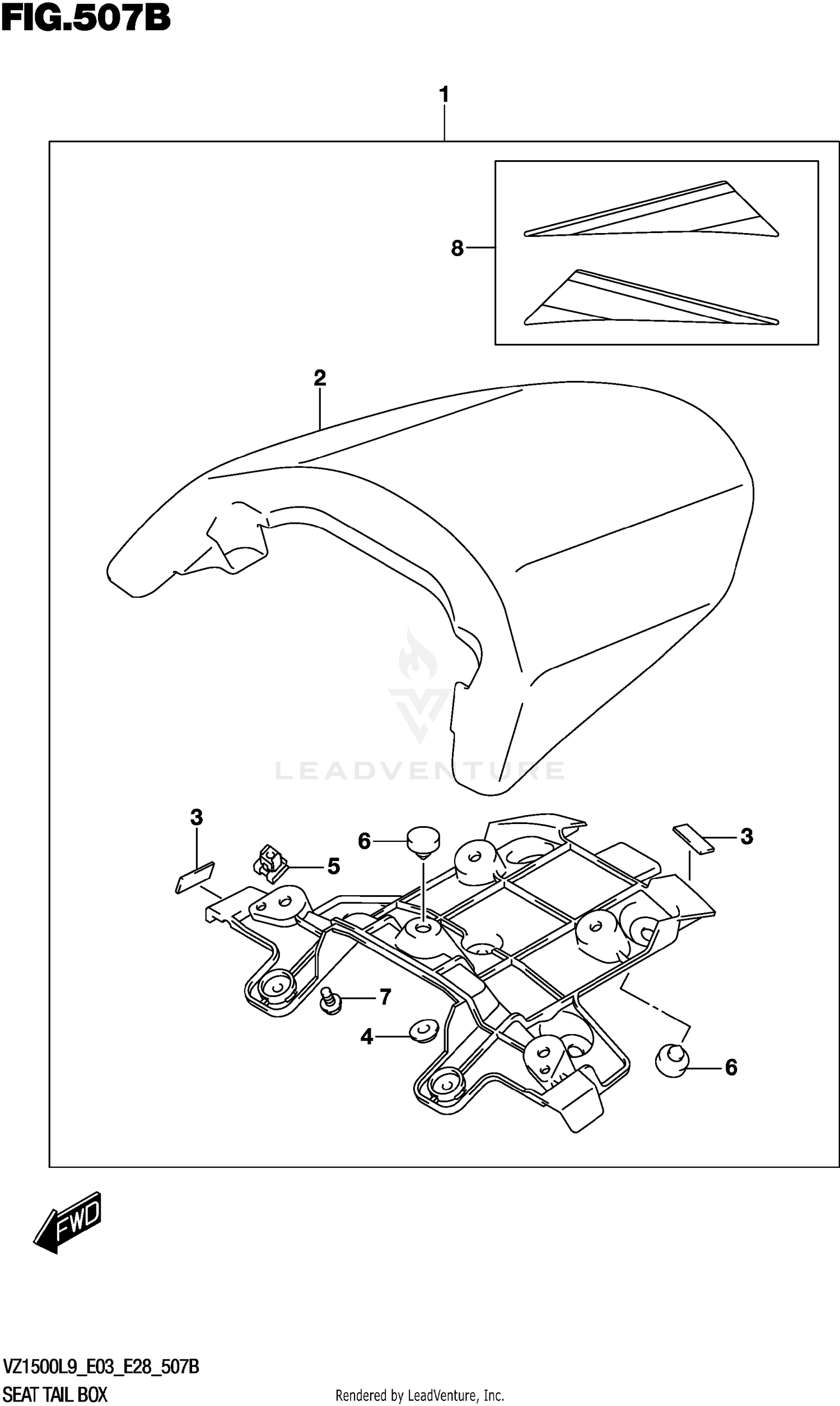 SEAT TAIL BOX 507B