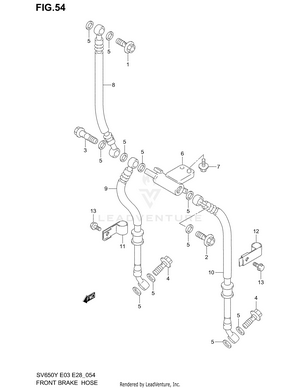 Front Brake Hose Schematic
