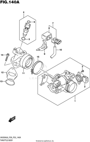 Throttle Body (uh200al6 P28) Schematic
