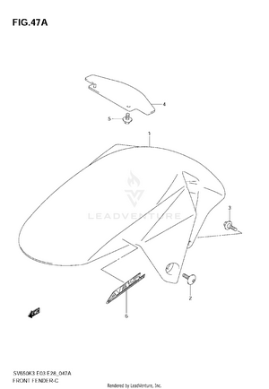 Front Fender (model K7) Schematic