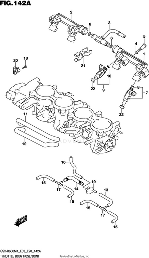 Throttle Body Hose/joint ((e03,e28)) Schematic