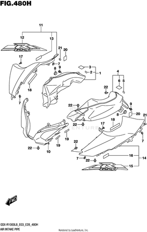 Air Intake Pipe (gsx-r1000rzl8 E33) Schematic