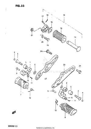 Footrest (model D) Schematic
