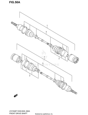 Front Drive Shaft (model K1/k2) Schematic