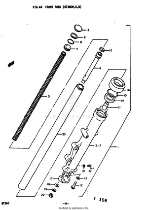 Front Fork (gt380m Schematic