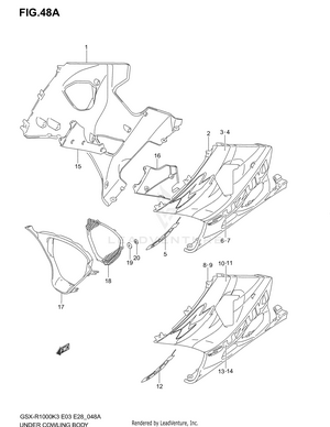 Under Cowling (gsx-r1000k4) Schematic
