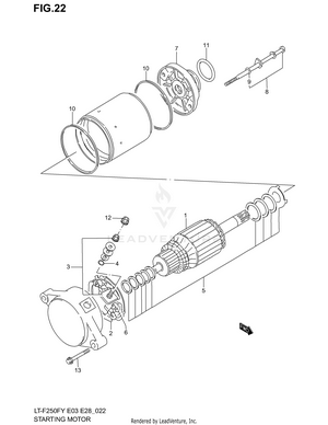 Starting Motor (model X) Schematic