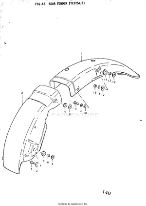 Rear Fender (tc125a Schematic