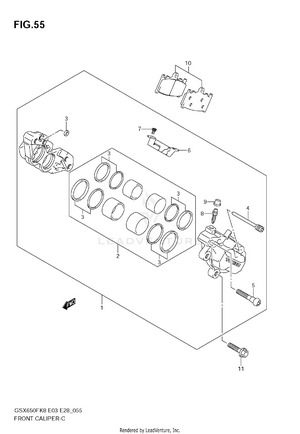 Front Caliper Schematic