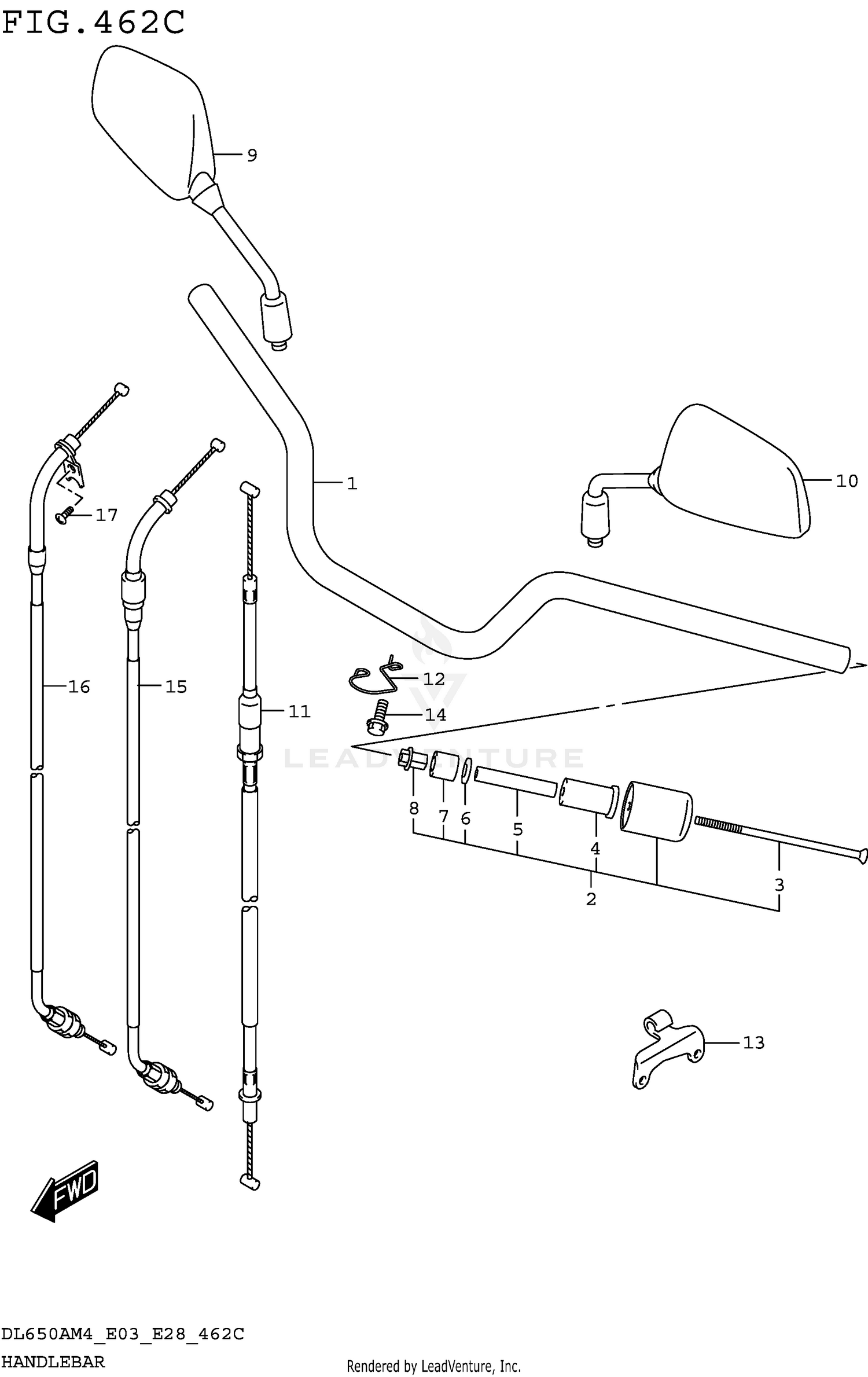 HANDLEBAR (DL650AM4 E33)