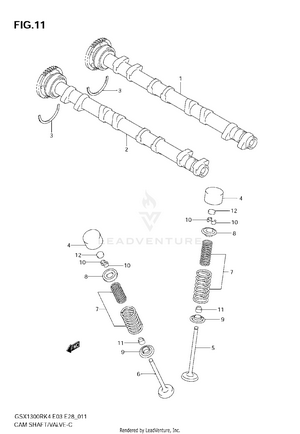 Camshaft - Valve Schematic