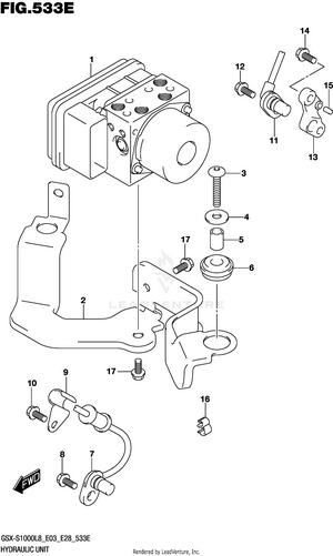 Hydraulic Unit (gsx-s1000al8 E33) Schematic