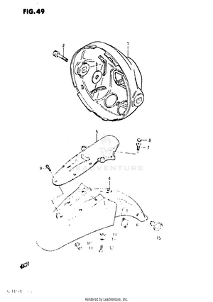 Housing Headlamp - Front Fender (gs1150ef/ef2/eg) Schematic